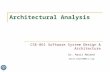 Architectural Analysis