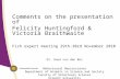 Comments on the presentation of Felicity Huntingford & Victoria Braithwaite