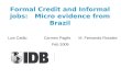 Formal Credit and Informal jobs:   Micro evidence from Brazil