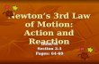Newton’s 3rd Law of Motion: Action and Reaction