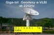 Giga-bit  Geodesy e-VLBI  at 22GHz