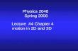 Physics 2048  Spring 2008