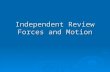 Independent Review Forces  and Motion