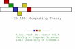 CS 208: Computing Theory