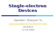 Single-electron Devices