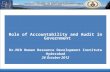 Role of Accountability and Audit in Government Dr.MCR Human Resource Development Institute