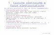 1.  Cariche elettriche e forze elettrostatiche
