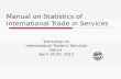 Manual on Statistics of International Trade in Services