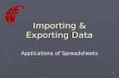 Importing & Exporting Data