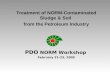 Treatment of NORM-Contaminated Sludge & Soil  from the Petroleum Industry PDO  NORM Workshop