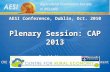 AESI Conference, Dublin, Oct. 2010 Plenary Session: CAP 2013 David Harvey