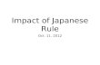 Impact of Japanese Rule