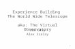 Experience Building  The World Wide Telescope  aka: The Virtual Observatory