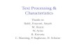 Text Processing & Characteristics