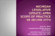 Michigan Legislative Update: APRN Scope of Practice SB 481/HB 4774