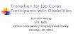 Transition for Job Corps Participants with Disabilities