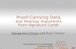 Proof-Carrying Data and Hearsay Arguments from Signature Cards