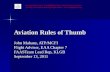 Aviation Rules of Thumb