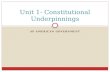 Unit 1- Constitutional Underpinnings