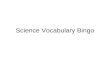 Science Vocabulary Bingo