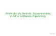 Previsão de Desvio, Superescalar, VLIW e Software Pipelining