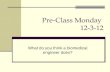 Pre-Class Monday  12-3-12