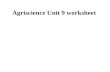 Agriscience Unit 9 worksheet