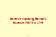 Network Planning Methods  Example PERT & CPM