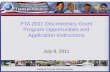 FTA 2011 Discretionary Grant Program Opportunities and Application Instructions