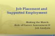 Job Placement  and Supported Employment