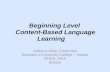 Beginning Level  Content-Based Language Learning