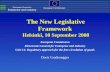 The New Legislative Framework  Helsinki, 10 September 2008