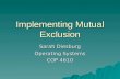 Implementing Mutual Exclusion