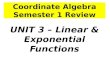 Coordinate Algebra Semester 1 Review