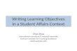 Writing Learning Objectives in a Student Affairs Context