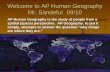 Welcome to AP Human Geography Mr.  Sandefur   09/10