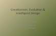 Creationism, Evolution & Intelligent Design
