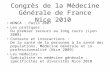Congrès de la Médecine Générale de France Nice 2010