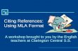 Citing References: Using MLA Format