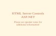 HTML Server Controls ASP.NET