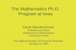 The Mathematics Ph.D. Program at Iowa