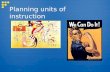 Planning units of instruction