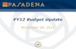 FY12 Budget Update