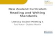 New Zealand Curriculum Reading and Writing Standards Literacy Cluster Meeting 1