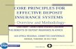 CORE PRINCIPLES FOR EFFECTIVE DEPOSIT INSURANCE SYSTEMS  - Overview and Methodology-