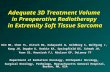 Adequate 3D Treatment Volume  in Preoperative Radiotherapy  in Extremity Soft Tissue Sarcoma