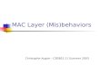 MAC Layer (Mis)behaviors
