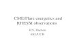 CME/Flare energetics and RHESSI observations