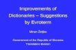 Improvements of Dictionaries  –  Suggestions by Evroterm Miran Željko