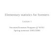 Elementary statistics for foresters